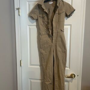 Good American Khaki Jumpsuit Size 1